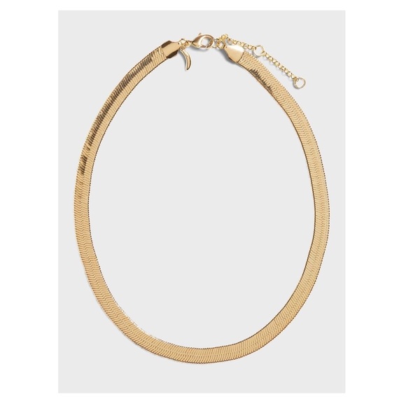 NWT Banana Republic Herringbone Snake Chain in Gold - Picture 5 of 12